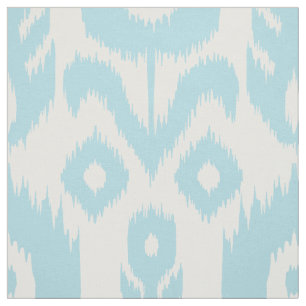 Baby Blue Ikat Pattern Fabric
