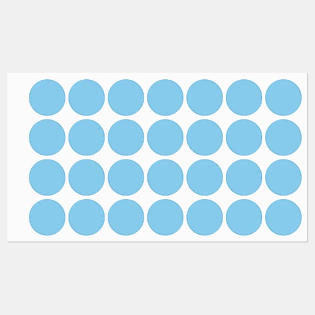 Baby Blue Iron-On Labels (Sheet)