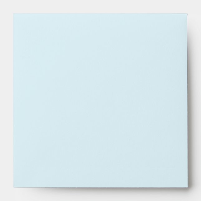 Baby Blue Jewel Lace Wedding Envelope (Front)