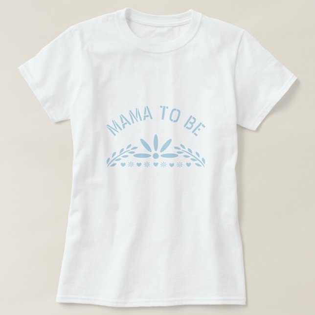 Baby blue Papel Picado Baby Boy Shower T-Shirt (Design Front)