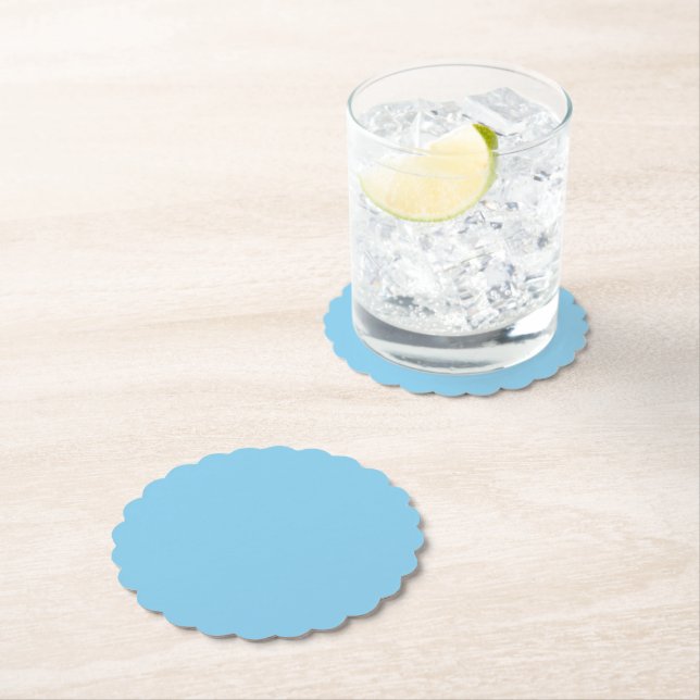 Baby Blue Paper Coaster (Insitu)