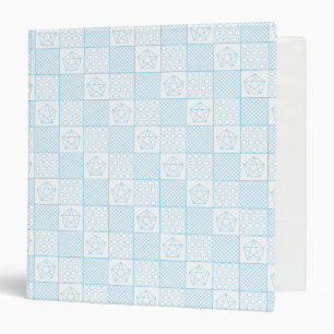 Baby Blue Patchwork Binder