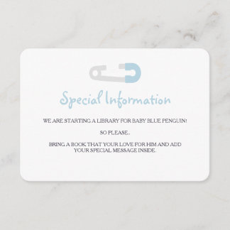Baby Blue Penguin Information Inserts
