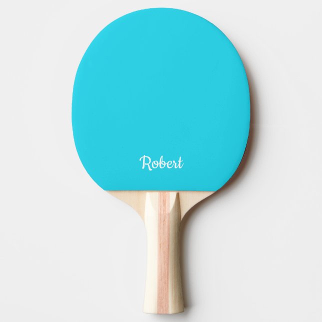 Baby Blue Personalized Name Ping Pong Paddle (Front)