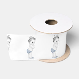 Baby Blue Prince Baby Boy Shower Satin Ribbon
