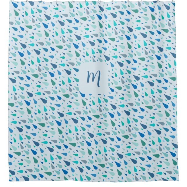 Baby blue raindrops monogram (Front)