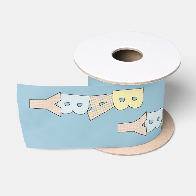 Baby Blue Ribbon for Baby Gift or Shower Satin Ribbon (Spool)