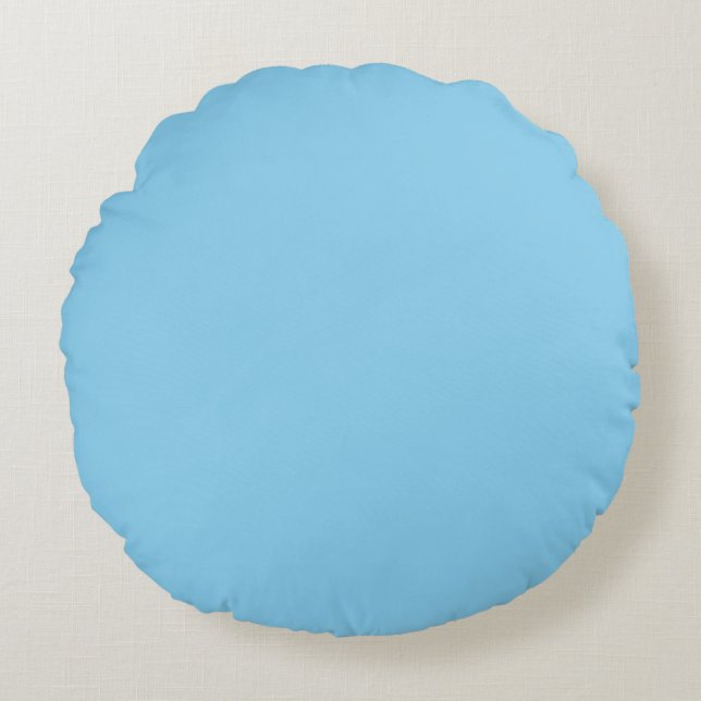 Baby Blue Round Pillow (Front)
