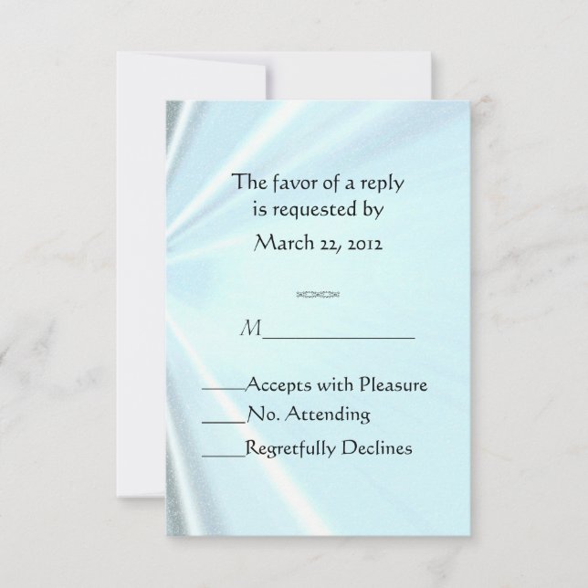 Baby Blue Satin RSVP Card (Front)