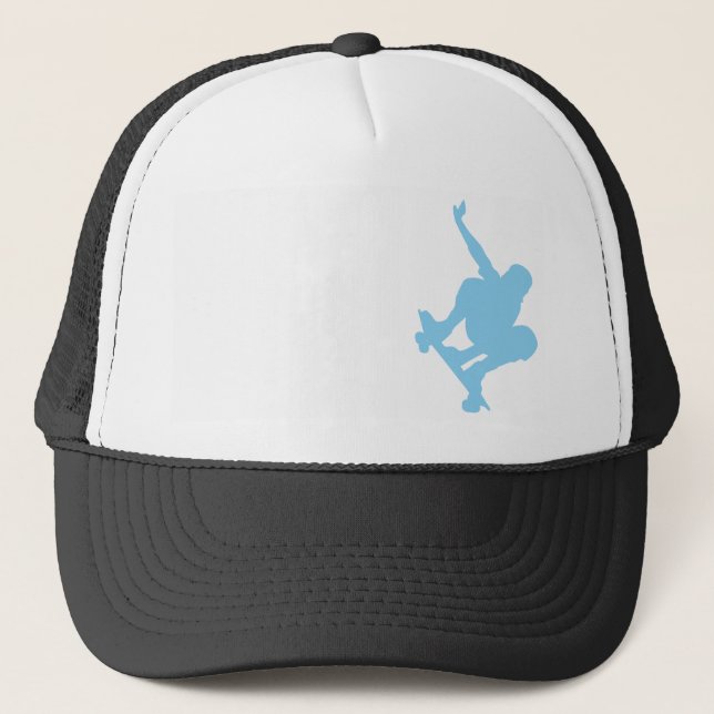 Baby Blue Skater Trucker Hat (Front)