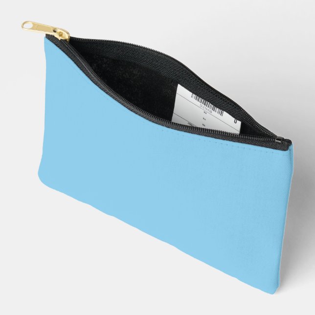 Baby Blue Sky Solid Colour Accessory Pouch (Open)