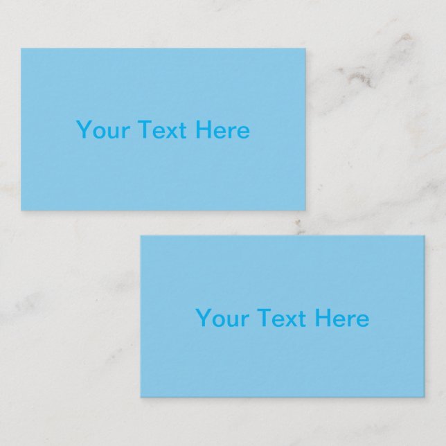 Baby Blue Sky Solid Colour Business Card (Front/Back)