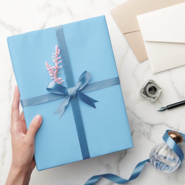 Baby Blue Sky Solid Colour Wrapping Paper (Gifting)