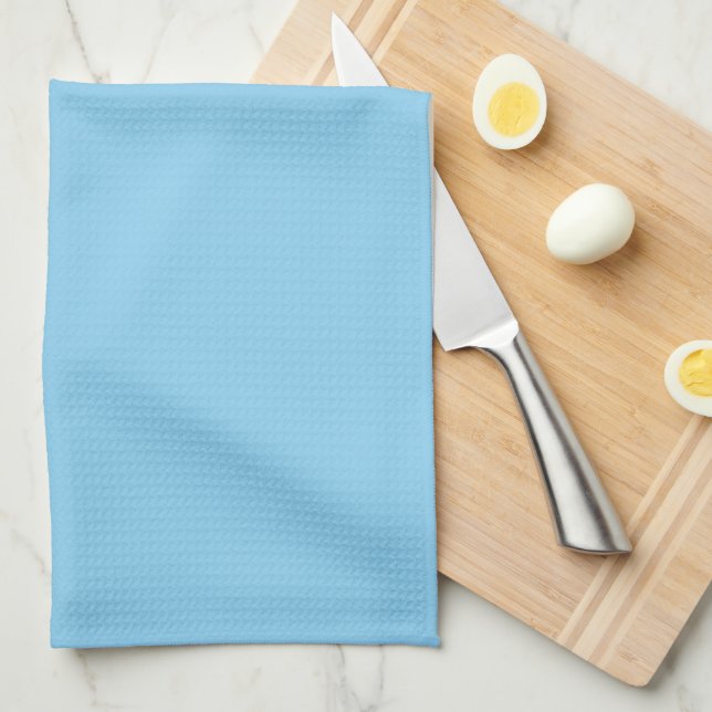 Baby Blue Solid Colour Kitchen Towel (Quarter Fold)