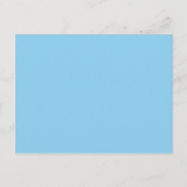 Baby Blue Solid Colour Marine Postcard (Front)