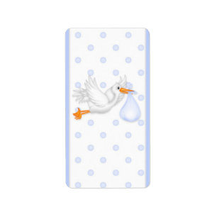 Baby Blue Stork Hersheys Miniature Candy bar wrap Label