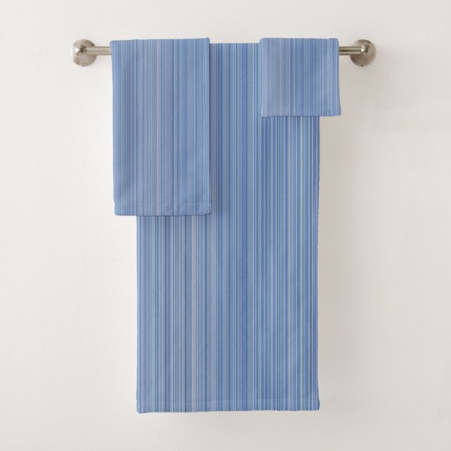 Baby Blue Stripes Bath Towel Set (Insitu)