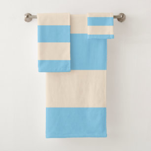 Baby Blue Stripes Bath Towel Set