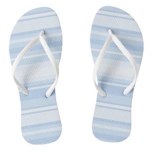 Baby blue stripes flip flops
