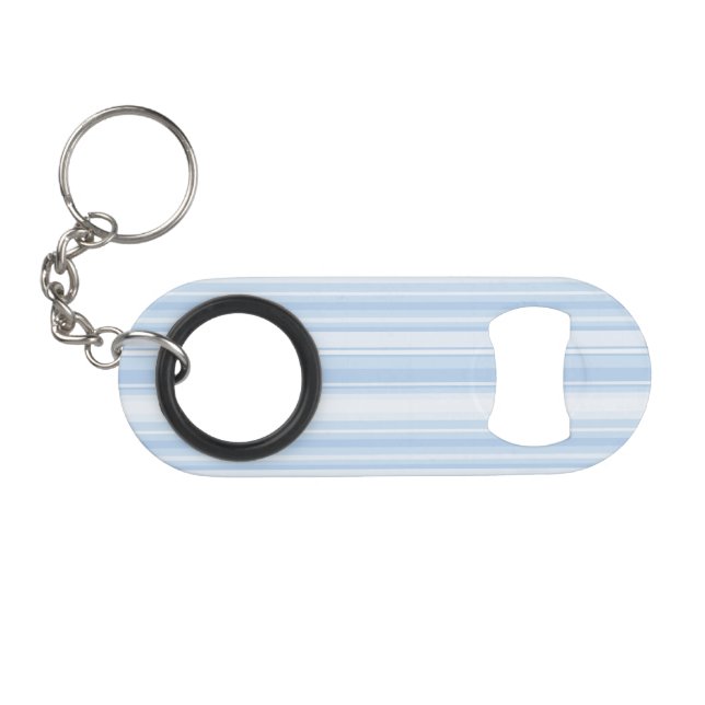 Baby blue stripes mini bottle opener (Front (Horizontal))
