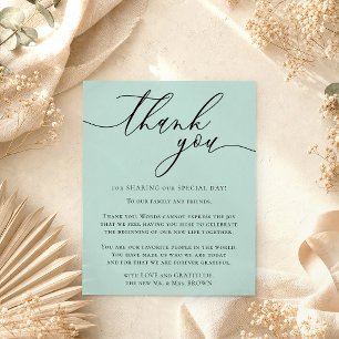 Baby Blue Teal Custom Photo Budget Thank You Flyer