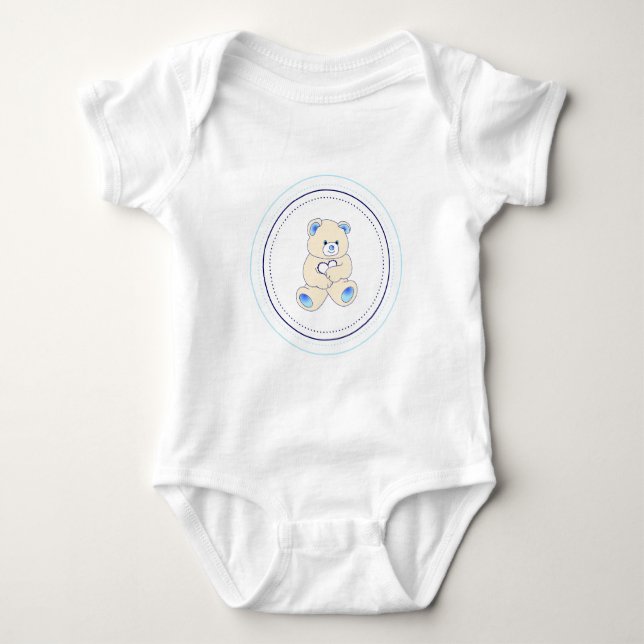 Baby Blue Teddy Bodysuit (Front)