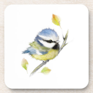 Baby Blue tit Bird Coaster