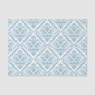 baby blue,vintage damasks,victorian,floral,pattern tissue paper