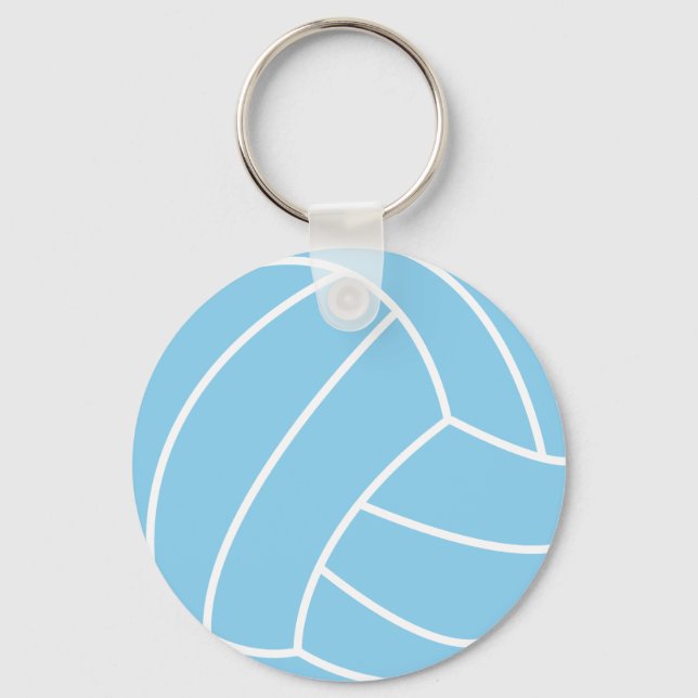Baby Blue Volleyball Keychain (Front)