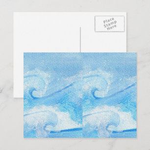 Baby Blue Waves Postcard
