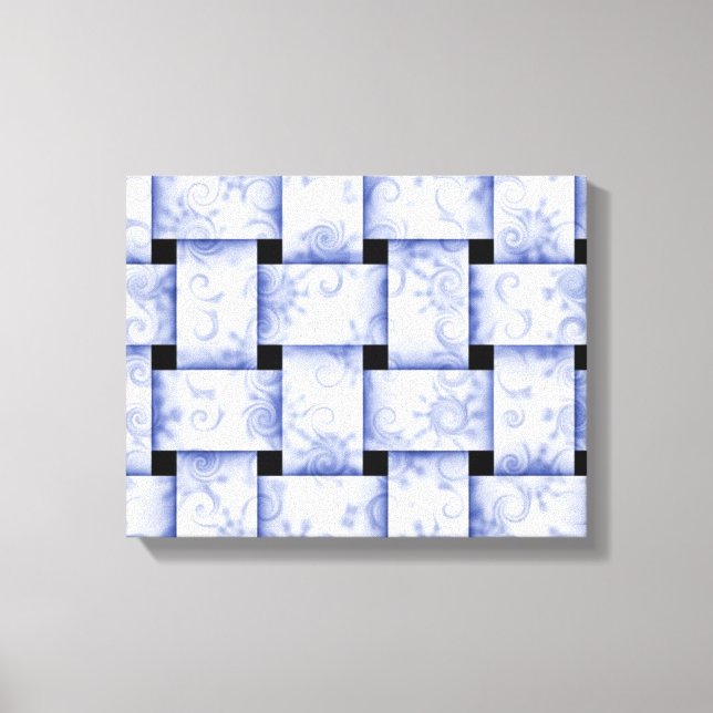 baby blue weave canvas print (Front)