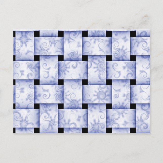 baby blue weave postcard (Front)
