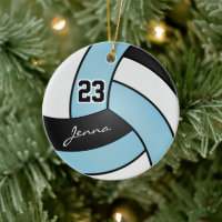 Baby Blue, White and Black 🏐 Volleyball
