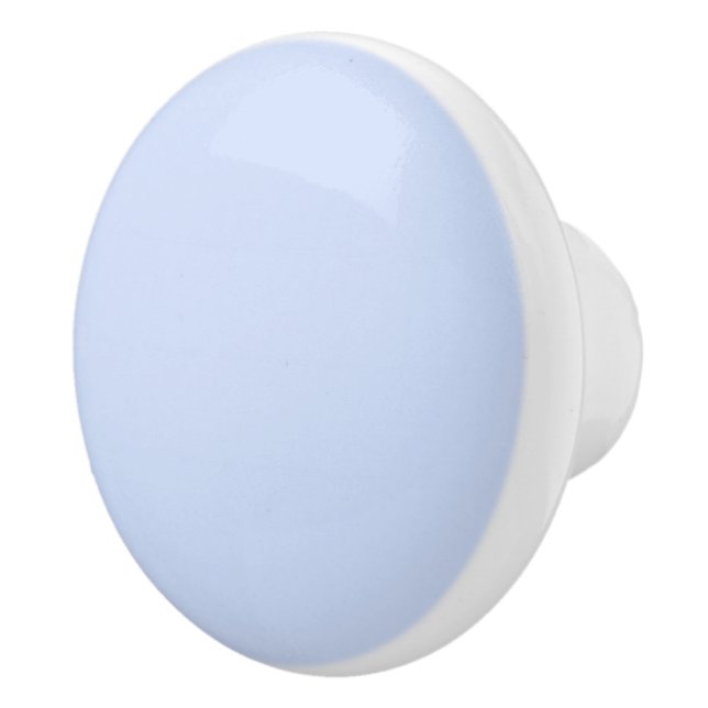 Baby Blue & White Round Ceramic Knob / Pull (Right)