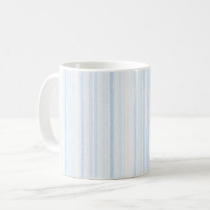 Baby Blue White Stripes Coffee Mug