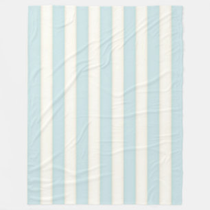 Baby Blue & White Victorian Stripes Cottage Style Fleece Blanket