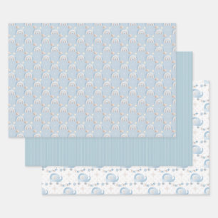 Baby Blue Wrapping Paper Sheet