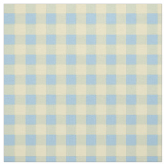 Baby Blue & Yellow Gingham Fabric
