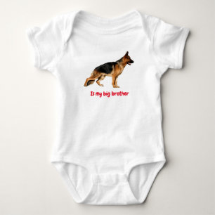 Baby body suit with German Shepherd "big brother" Bodysuit
