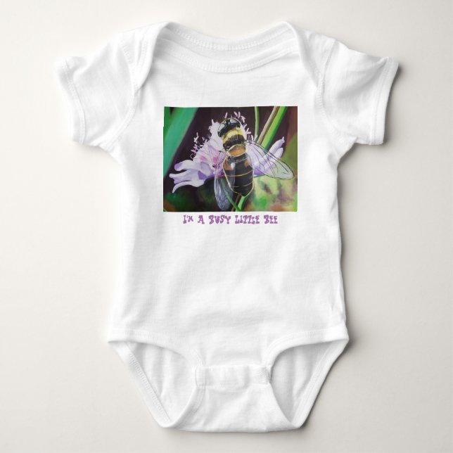 baby bodysuit BEE HAPPY (Front)