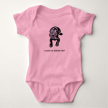 Baby bodysuit black lab puppy