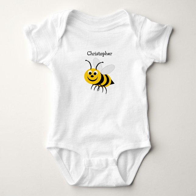 Baby Bodysuit Cute Bee Design (Front)