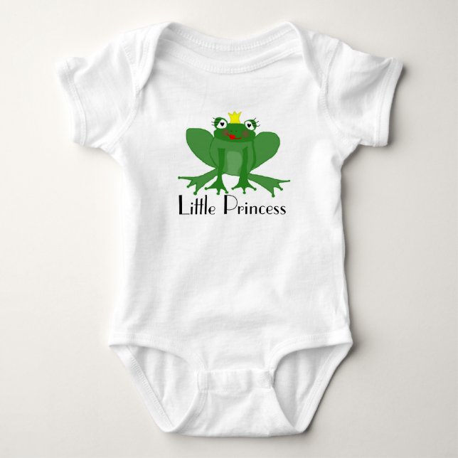 Baby Bodysuit Cute Princess Frog (Front)