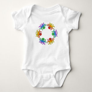 Baby Bodysuit - Gradient Octopus (white)