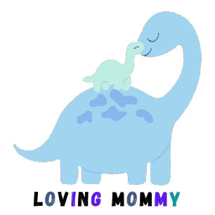  "Baby Bodysuit", Mom dinosaur and baby Bodysuit
