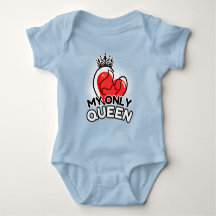 Baby Bodysuit : My Only Queen (blue)