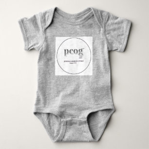 Baby bodysuit "PCOG" with scripture & heart