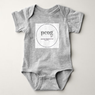 Baby bodysuit "PCOG" with scripture & heart