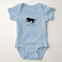 Baby bodysuit playful black lab