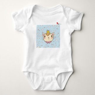 Baby Bodysuit with Cute Cat Design